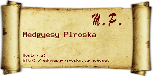 Medgyesy Piroska névjegykártya