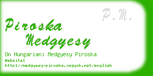 piroska medgyesy business card